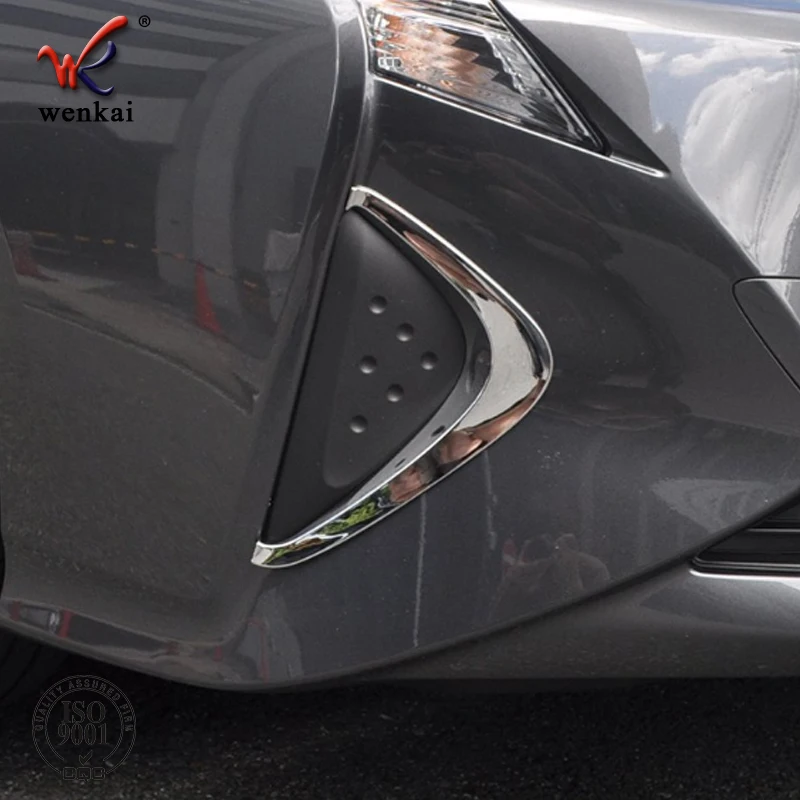 Car Accessories ABS Chrome Front Fog Light Eyebrow Cover Garnish Trim For Toyota Prius 50series Parts 2016 2017 2018