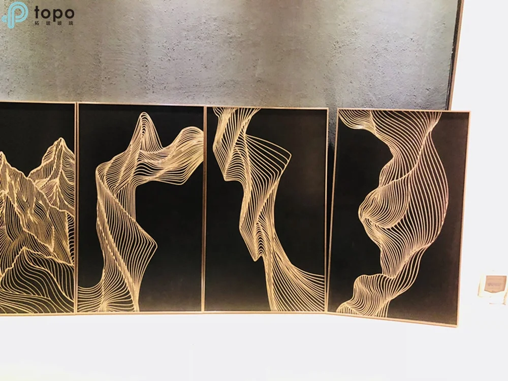 
Decorative Hand Painted Art Glass Painting for Sofa Wall Decor (MR-YB6-2048A) 