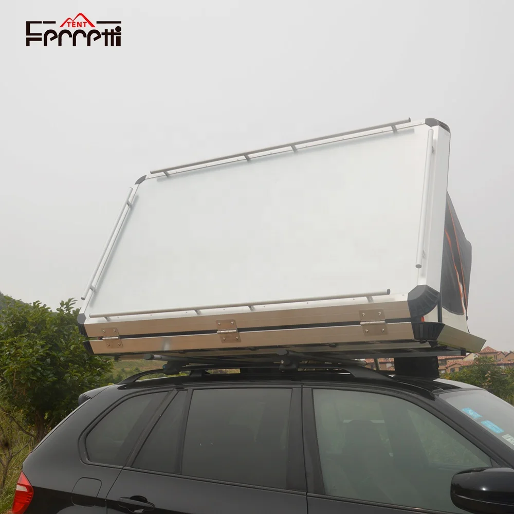 Pure Aluminum Folding Air Spring Frame roof tent with top rack 4x4 car tent