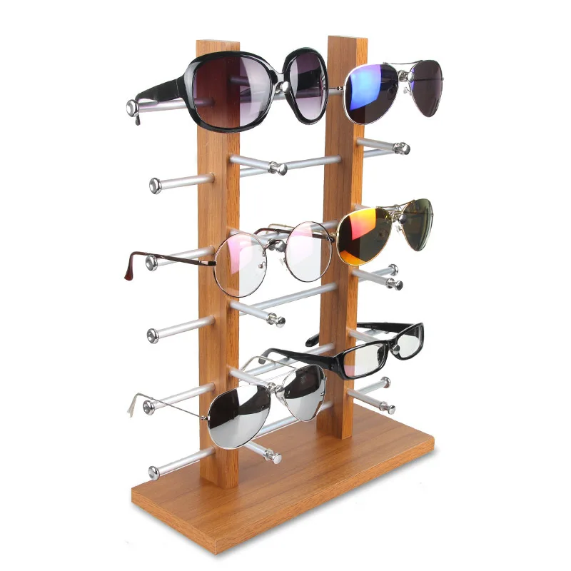XULIN Shop Fitting Wen Zhou Hot Sell Acrylic Sunglasses Tray Holder Bamboo Suitcase Rotating Glasses Display Stand Rod