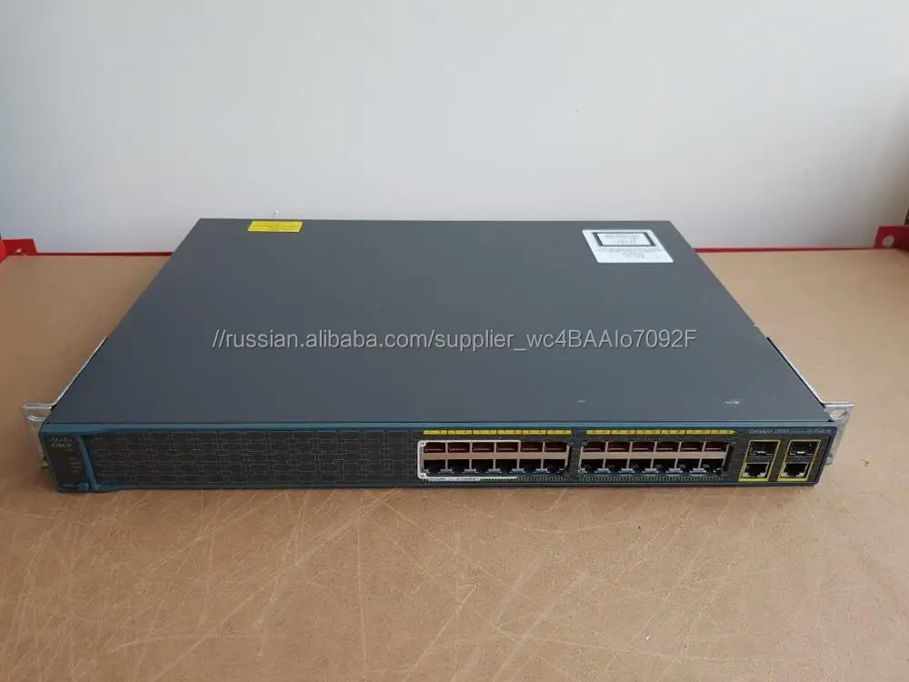подержанный коммутатор WS-C2960+24LC-S 10/100/1000 Mbps с 24 портами в наличии