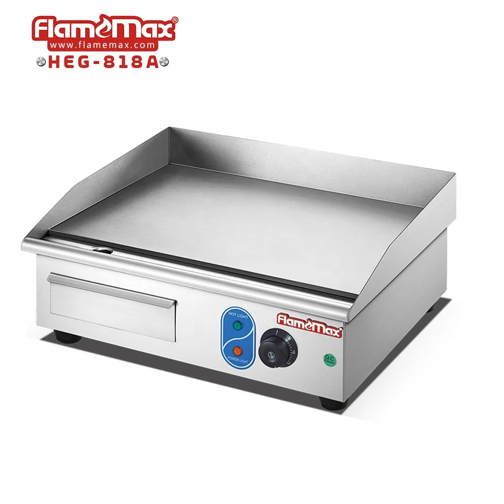 HEG-820A strong stainless body with splash guard electric griddle