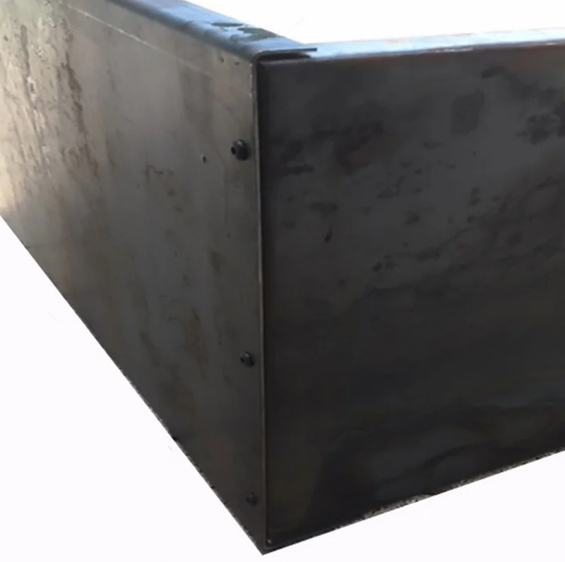 Rectangular CORTEN steel raised garden beds