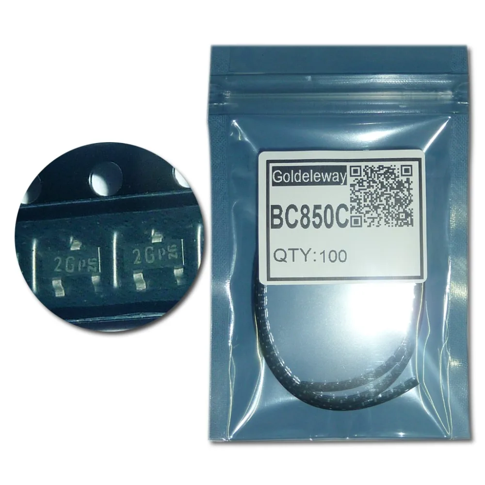 BC850C NPN Транзисторы 50 В 100mA/0.1A 100 МГц 420 ~ 800 мв/0.25 В SOT-23 2 Г средней мощности