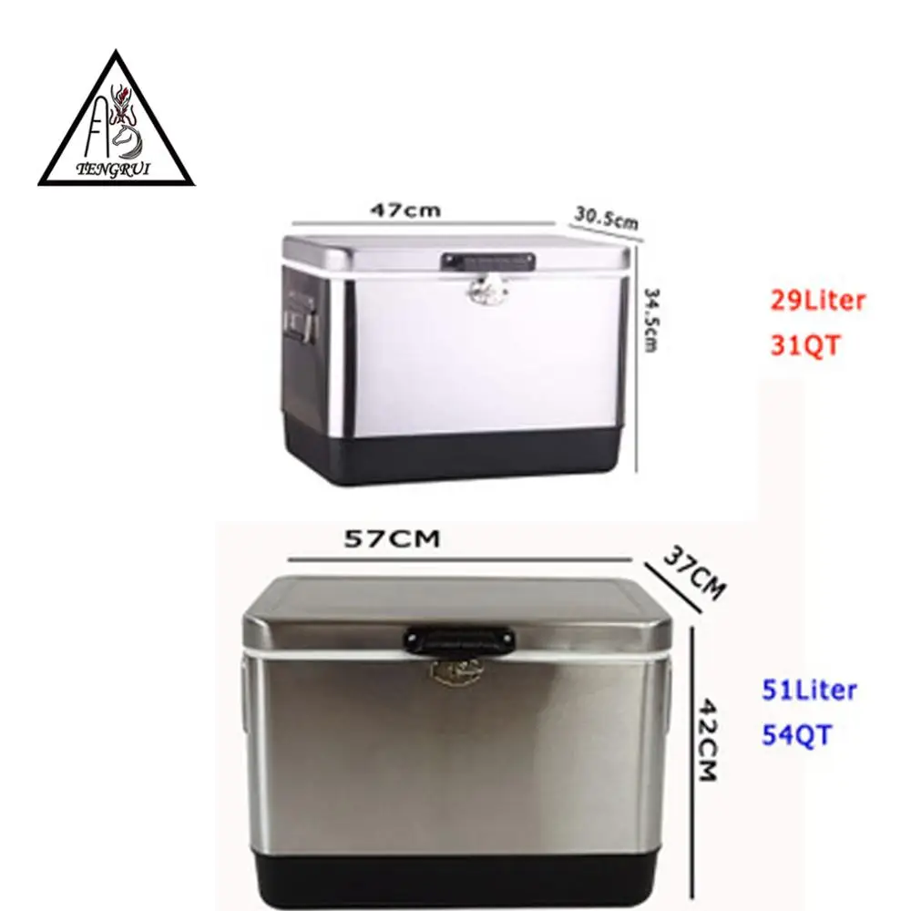 Custom logo 7L 15L 20L 30L 51L ice box cooler retro metal corona outdoor beer cooler box