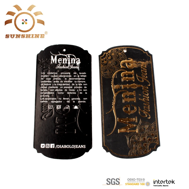 Watch Hang Bracelet Debossed Jewelry Paper Sunglass Luxury Hangtag Gold Tag