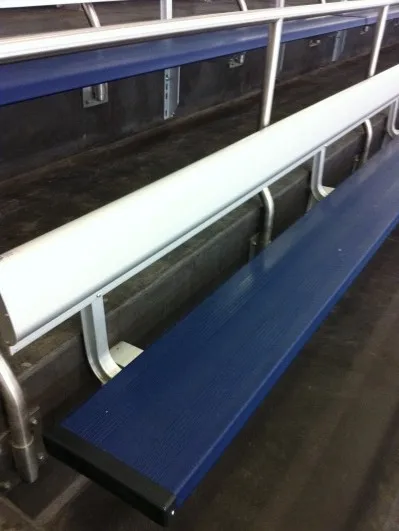 MCAB-1F 1 row green wholesale indoor aluminum bleachers outdoor stadium use for metal grandstand bench