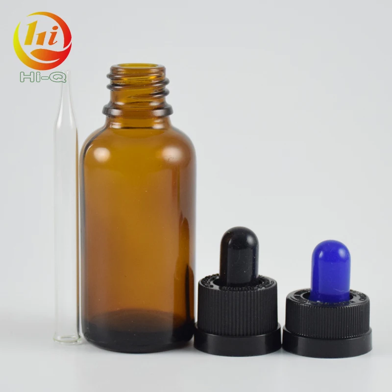 10ml 1 oz  glass pipette bottles cosmetic oil dropper 30ml amber glass bottle with 18mm neck