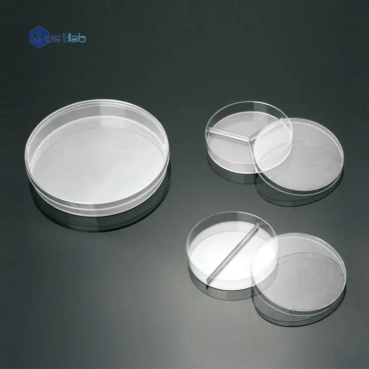 Lab cell culture glass petri dish