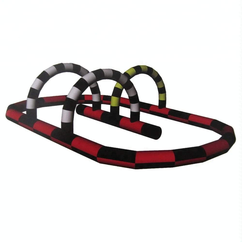 Popular inflatable race track inflatable go kart race track inflatable zorb ball track