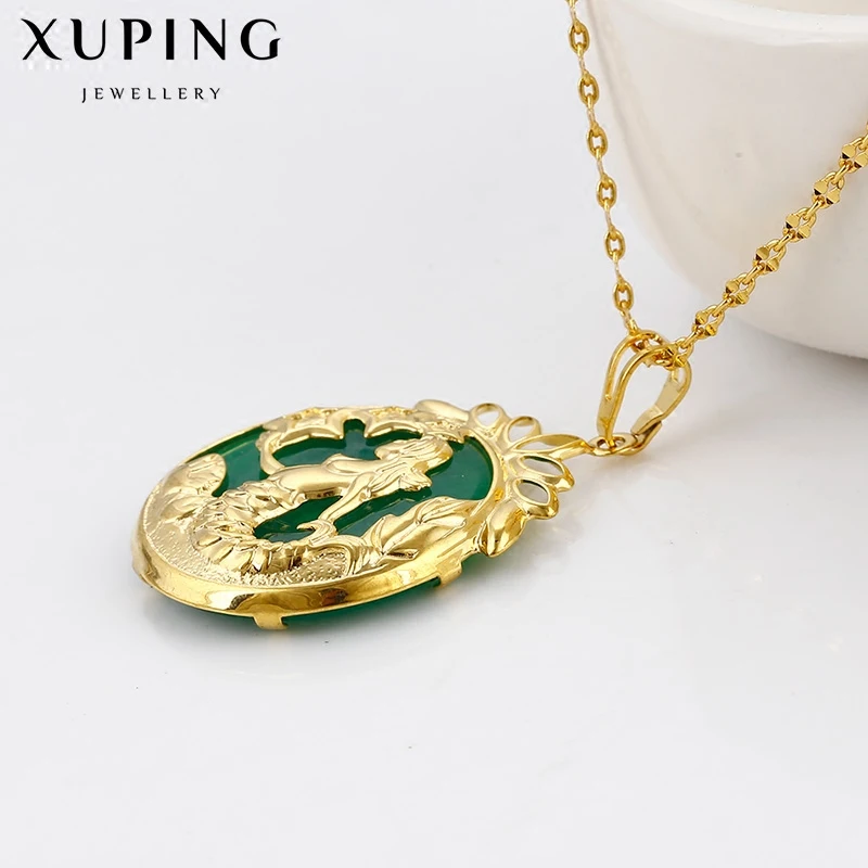 N6606006 xuping stone jewelry Mermaid princess design jade pendant necklace jewelries