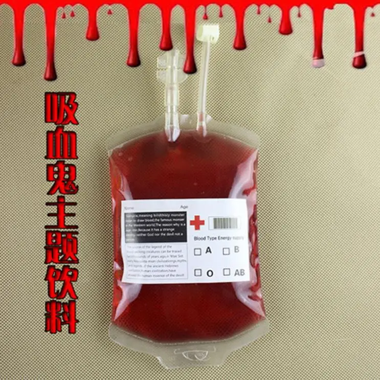 Vampire blood bags beverage bag fruit juice drink packaging bag