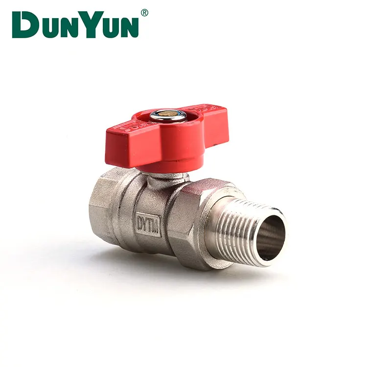 Лидер продаж, латунный компрессионный шаровой клапан с никелированным покрытием для трубы из pex