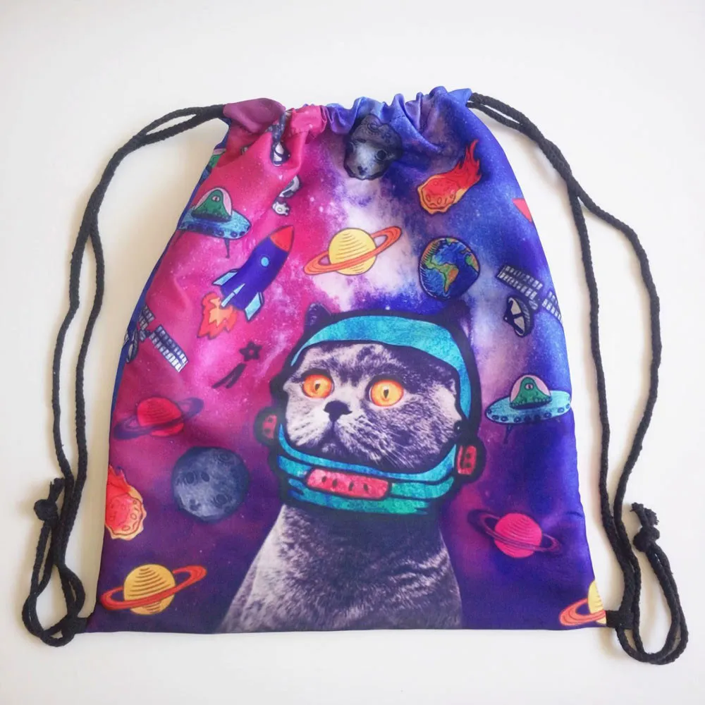 Полиэстеровая сумка на шнурке с логотипом на заказ, сумка-рюкзак