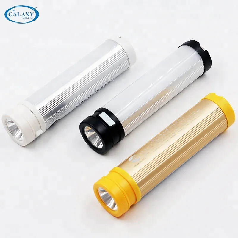 
Free Sample Pocket Rechargeable USB LED Flashlight with power bank 