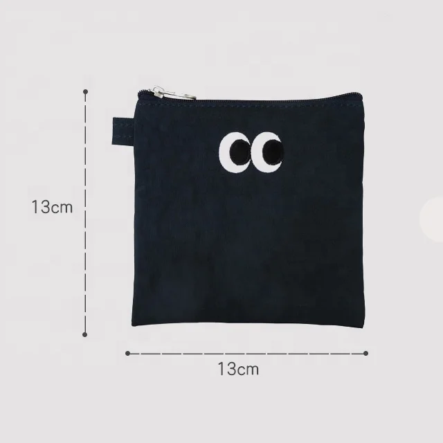 cheap embroidery tampon storage travel cosmetic pouch cute nylon cosmetic pouch