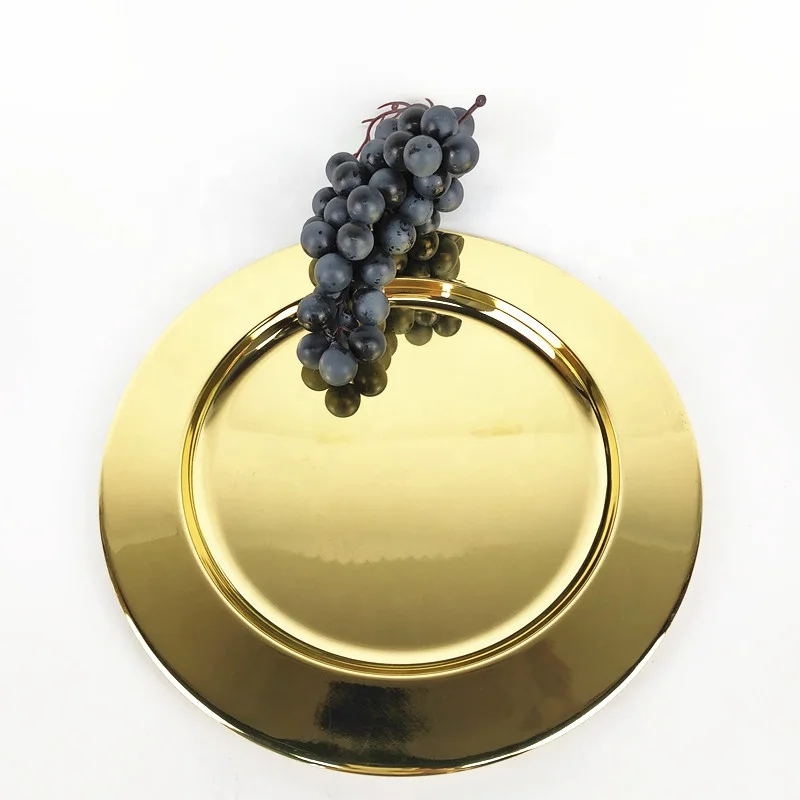 Hot sales China wholesale wedding decoration 13inch  gold charger plates