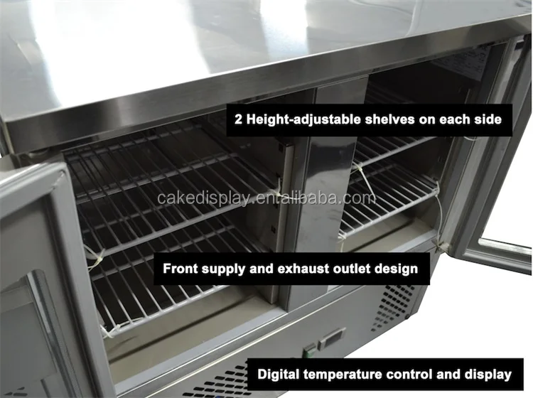 New Model Commercial Used Restaurant Hotel Pizza Sandwich Prep Table Refrigerator Salad Bar Fridge Display