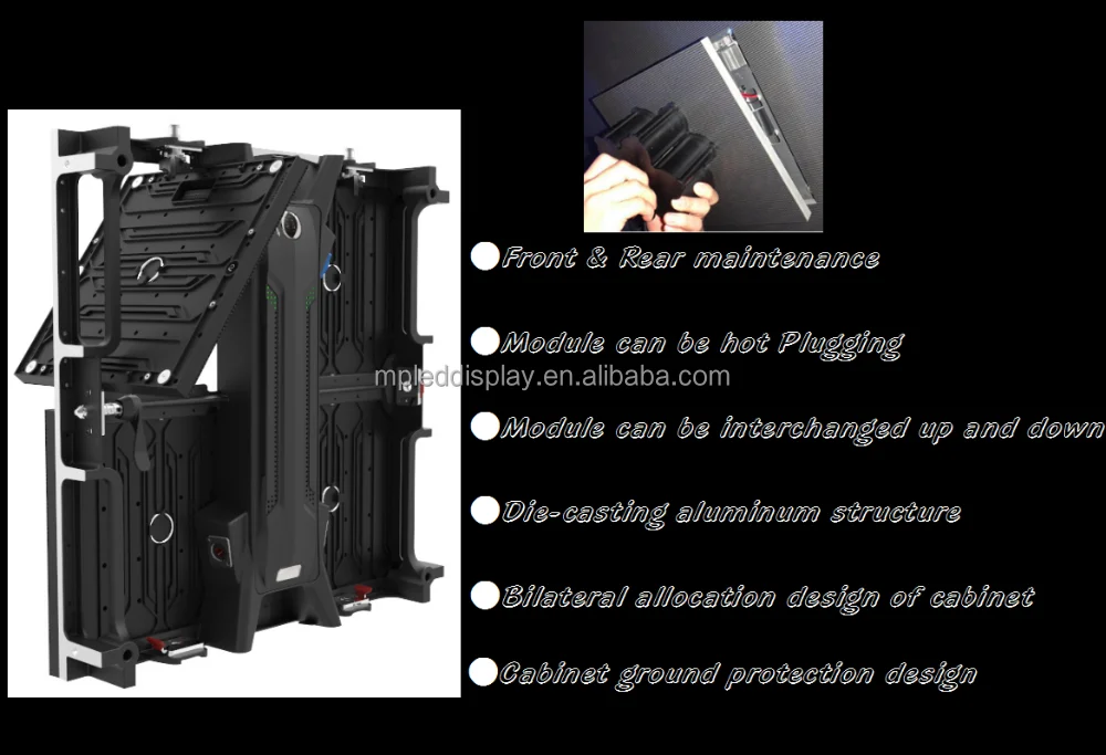 MPLED UHD P2.6 indoor small pixel die casting rental led display