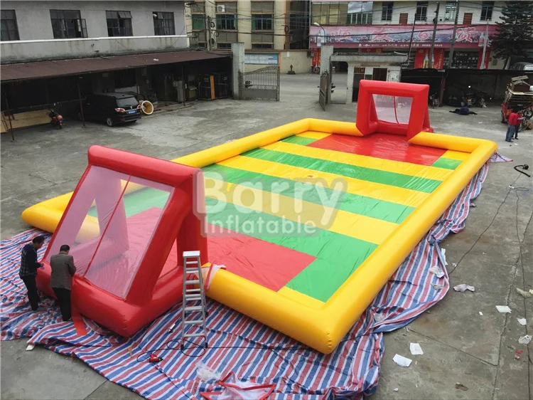 China Factory Supply Indoor Portable Water Soap Soccer Filed Inflatable Football Field For Sale