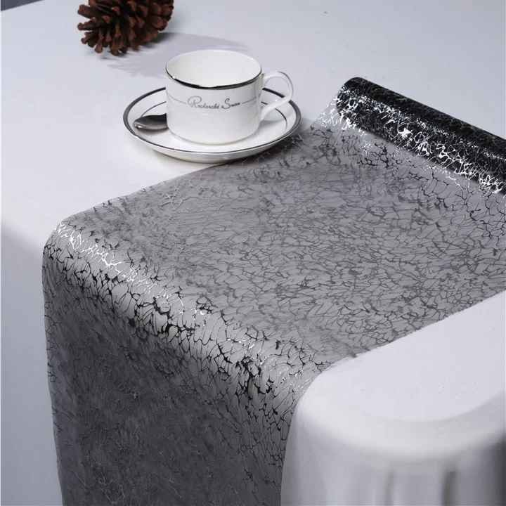 
100% Nylon organza for home decorations, table runner for festival decorations 