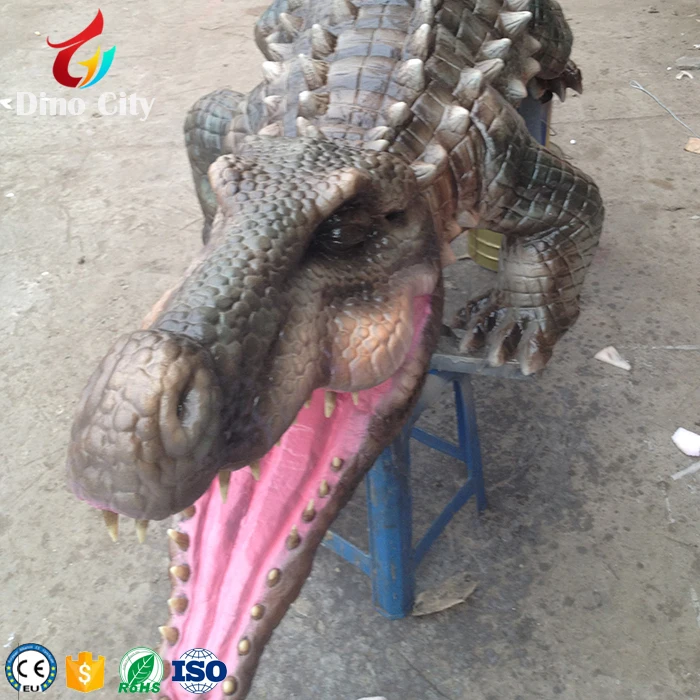 Waterproof Remote Control Life Size Animatronic Crocodile Animal