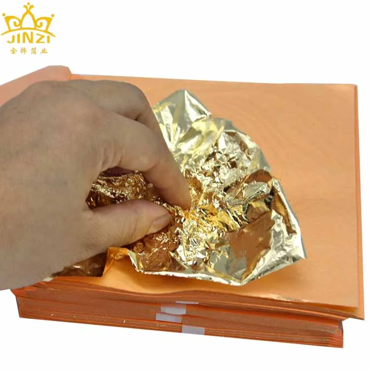 
Factory Directly 14X14cm wall decorative film antique gold leaf sheet 