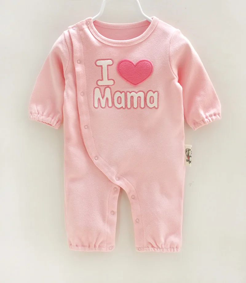 
P0162 cute baby boy clothes online letter I LOVE PAPA MAMA discount designer baby clothes 