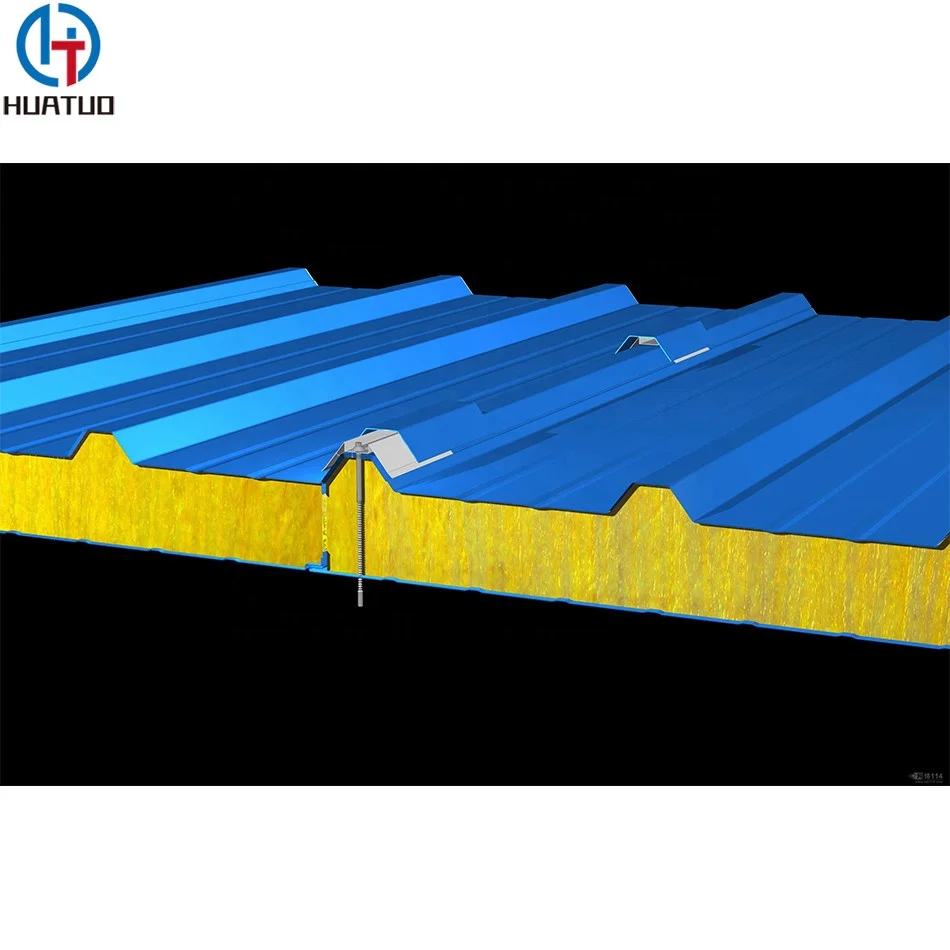 Steel Structure Prefabricated house use wall roof sandwich panels with Rock Wool/PU/EPS core