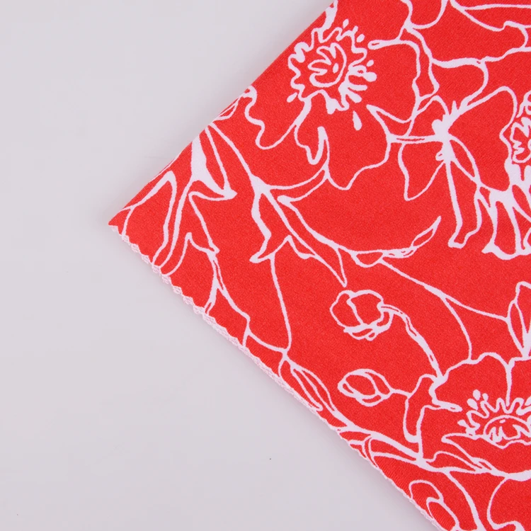 95 rayon 5 spandex digital flower printed elastic French terry cloth fabric for women hoodies