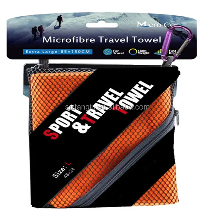 80*130cm 200gsm Microfiber Towel Multipurpose Pocked Quick Dry Sports Microfibre