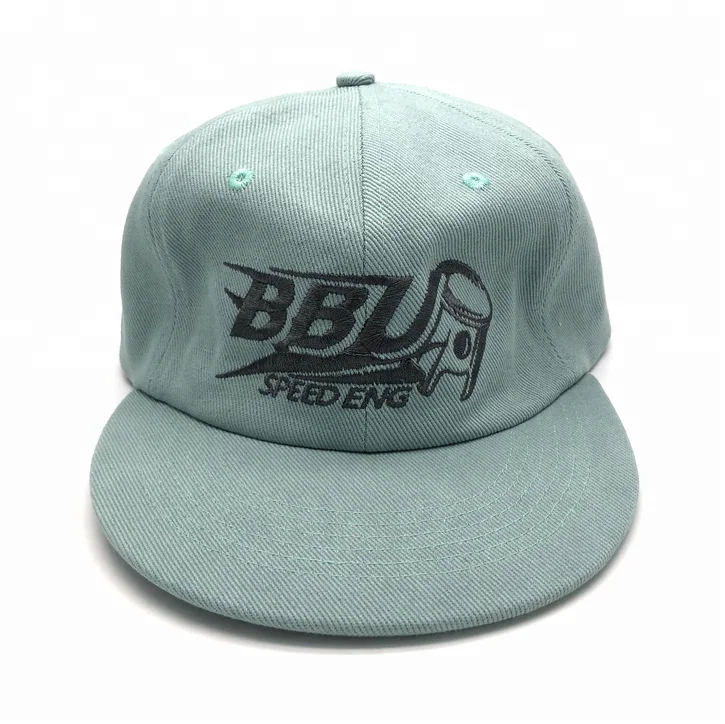 custom flat bill cotton twill unstructured snapback hat