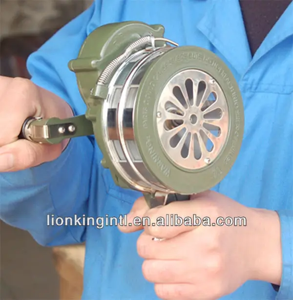 Hand Crank Siren LK-100 with metal signal alarm siren,manual sirens,alarm signal sirens