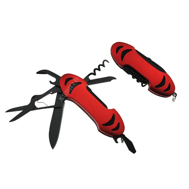 Высококачественный 13 в 1 складной армейский карманный нож в швейцарском стиле с подсветкой для ног