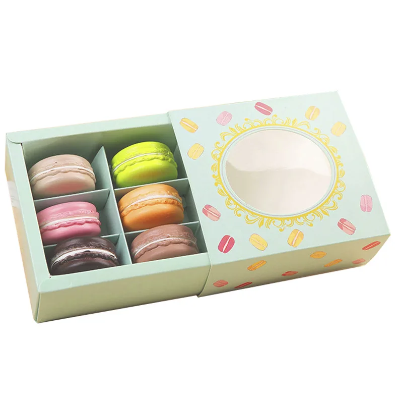 SENCAI Custom Printing Eco Macaroon Packaging Box with Window
