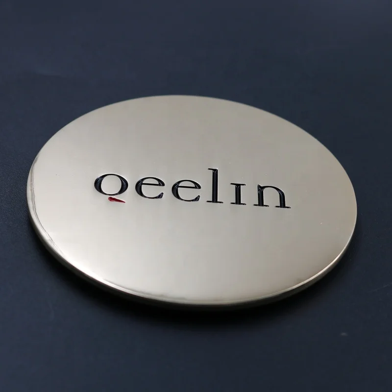 
Manufacturer custom logo zinc alloy shiny rose gold candle jar metal glass lid 