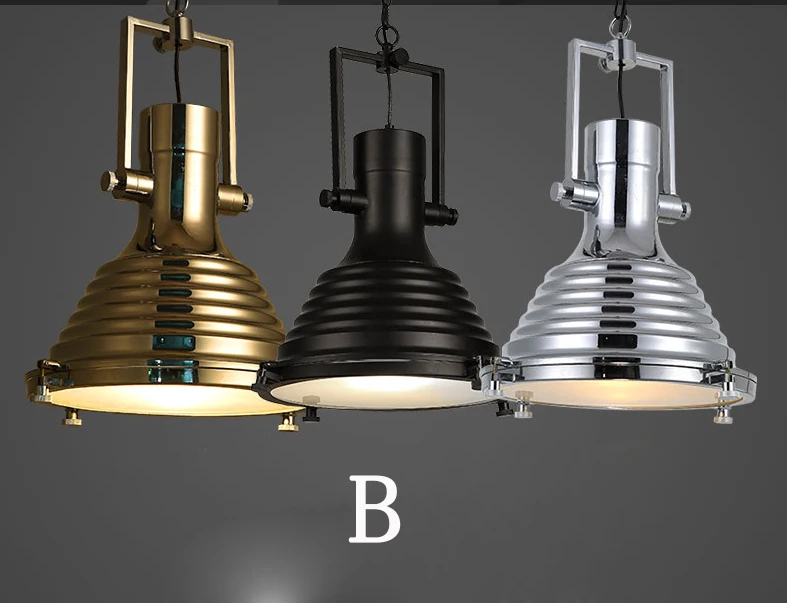 Simig lighting E27 holder Retro industrial creative design American metal loft pendant lamp for dining restaurant