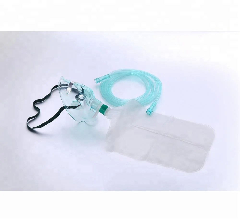 
Medical PVC Oxygen Mask With Reservoir Bag with CE & ISO non-rebreathing mask 