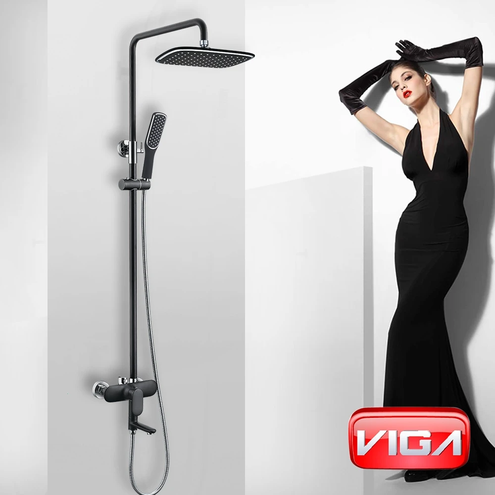 China Sanitary Ware Supplier Hotel Home Rain Shower Sets Bath and Shower Column Set With Bathtub Spout