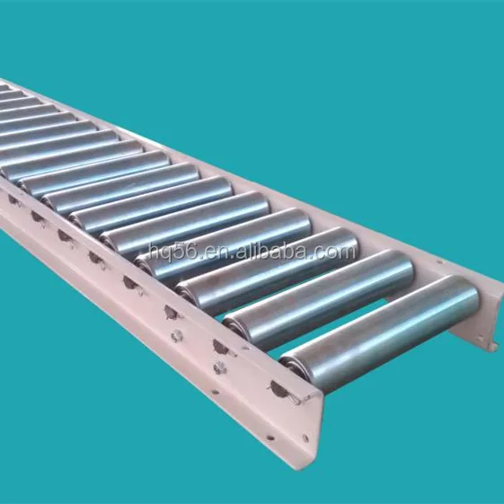 Portable steel roller conveyor table