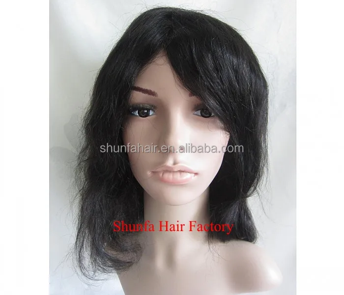 long hair natural color full head  men wig