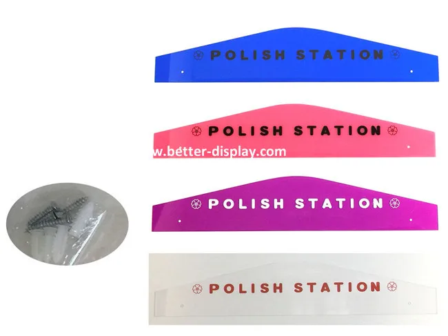 wholesale acrylic wall mounted nail polish display rack