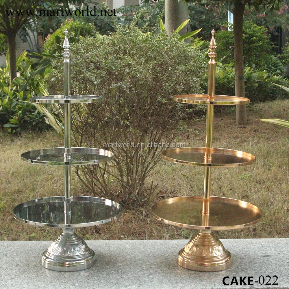 metal 3-tier gold cup cake dessert stand set for wedding cake table pedestal decoration birthday party shower candy bar(cake-022