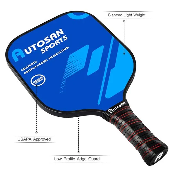 Quality PP Core Carbon Surface Pickleball Paddle Blue Pickleball Paddle