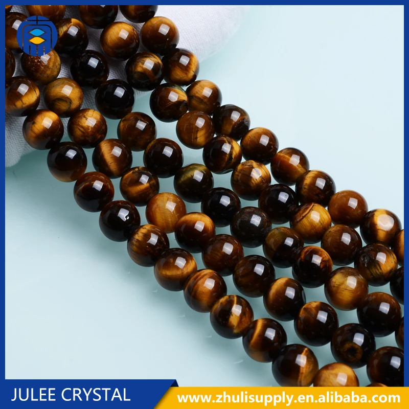 
JULEE Natural Stone Beads 8mm Round Semi Precious Tiger Eye Stone Beads 
