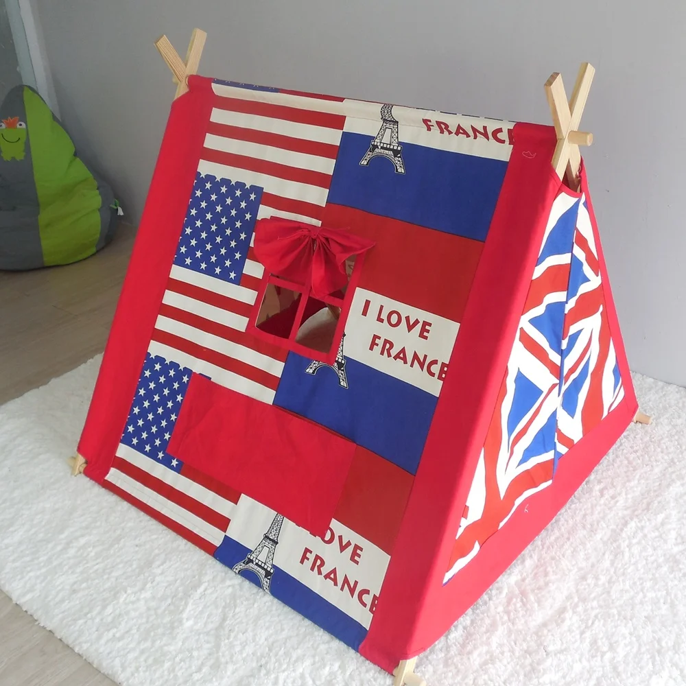 Design Triangle Durable Kid Teepee Easy Assemble A Frame Camping Kid Tent