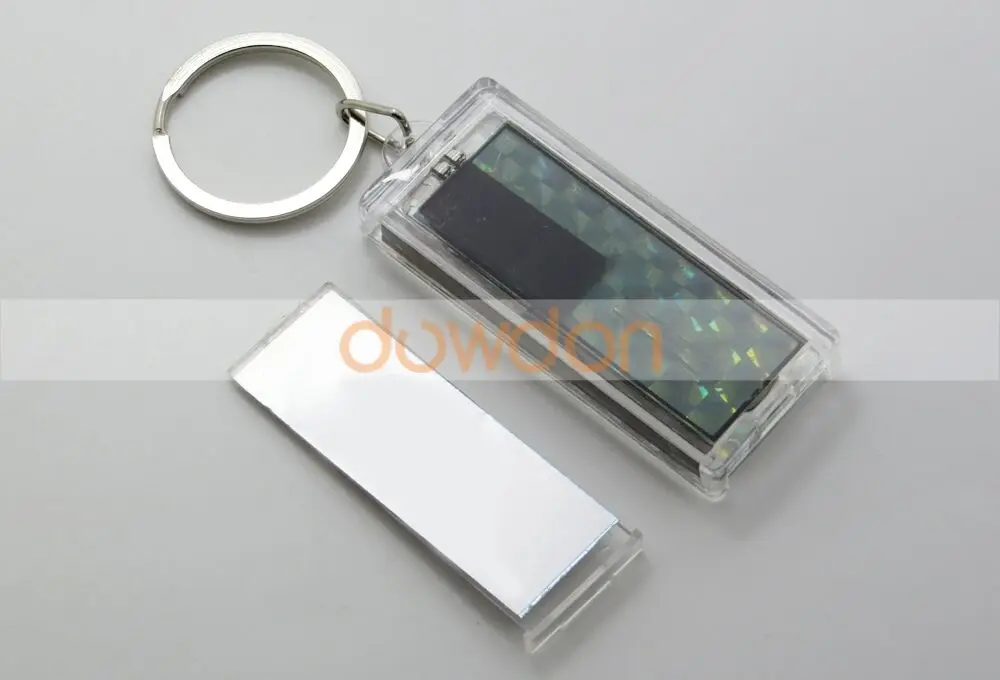 Mini Flash Solar LCD Key ring with Custom Logo Brand Solar Keychain