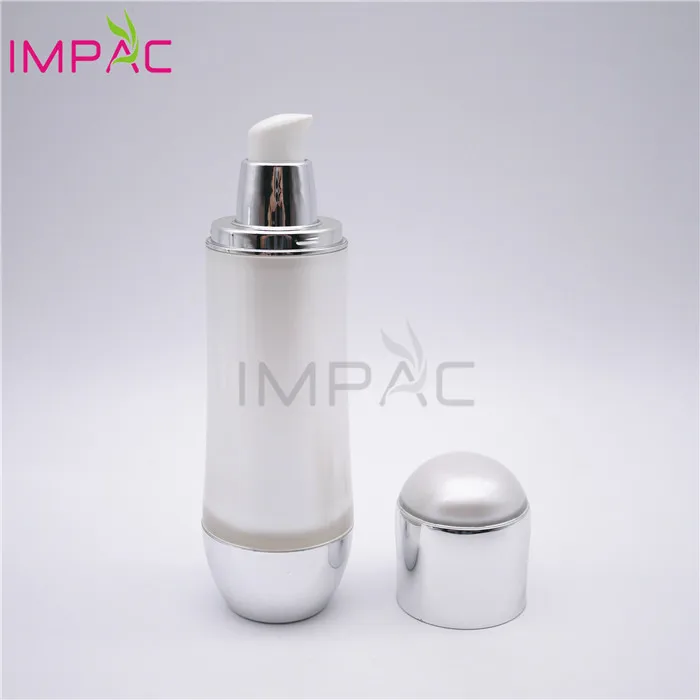 Cute Pill Shape Facial Sun Screen Airless White Lotion Pump Bottle