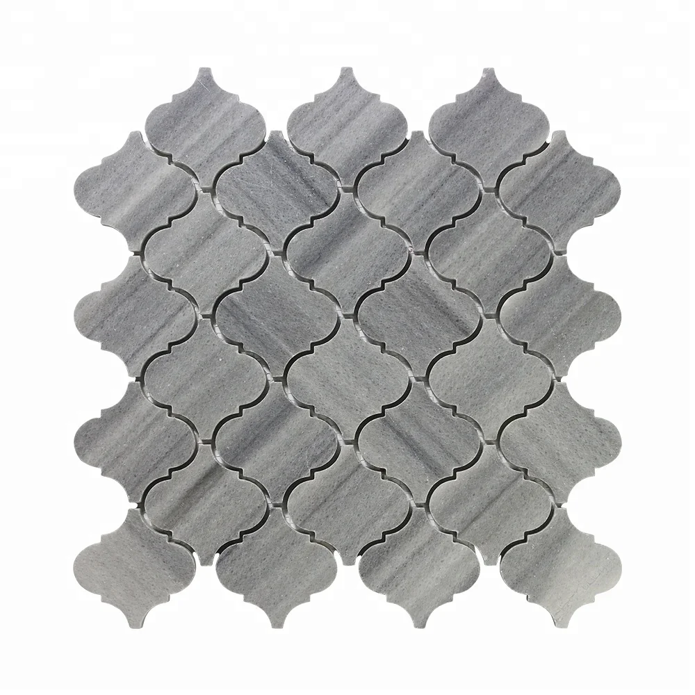 Lantern shape Arabesque Marmara Equador marble cells mosaic