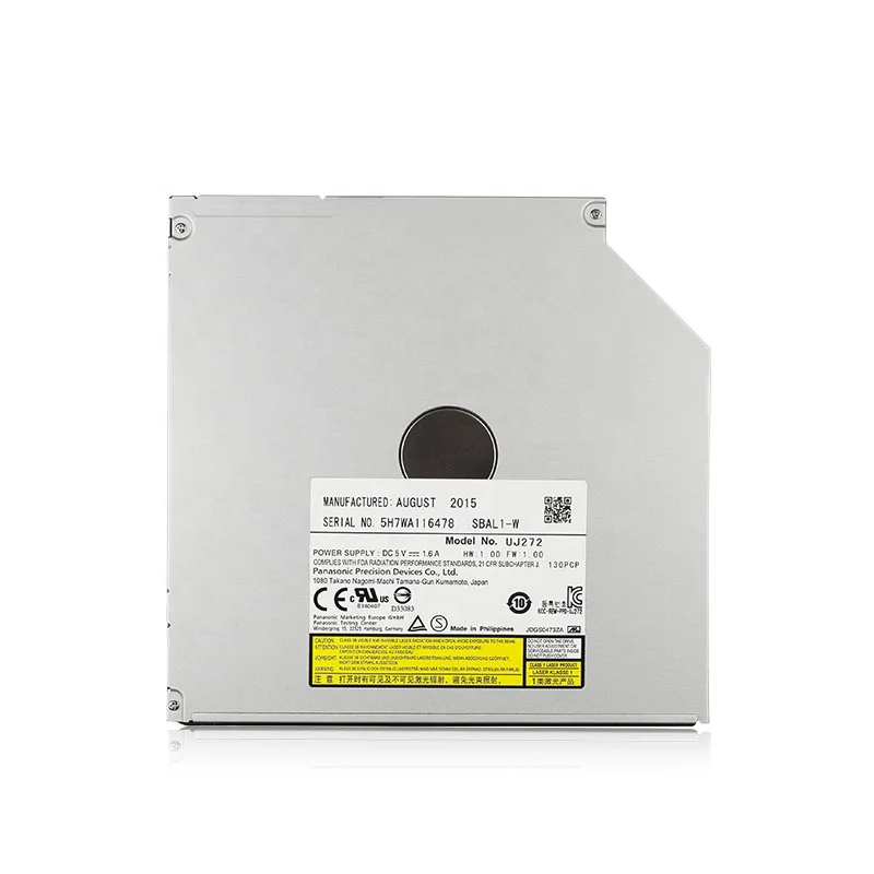 Laptop Internal 9.5MM Super slim SATA Tray load DVD RW Drive Panasonic UJ272